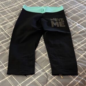Zumba Fitness Black and Mint Capris